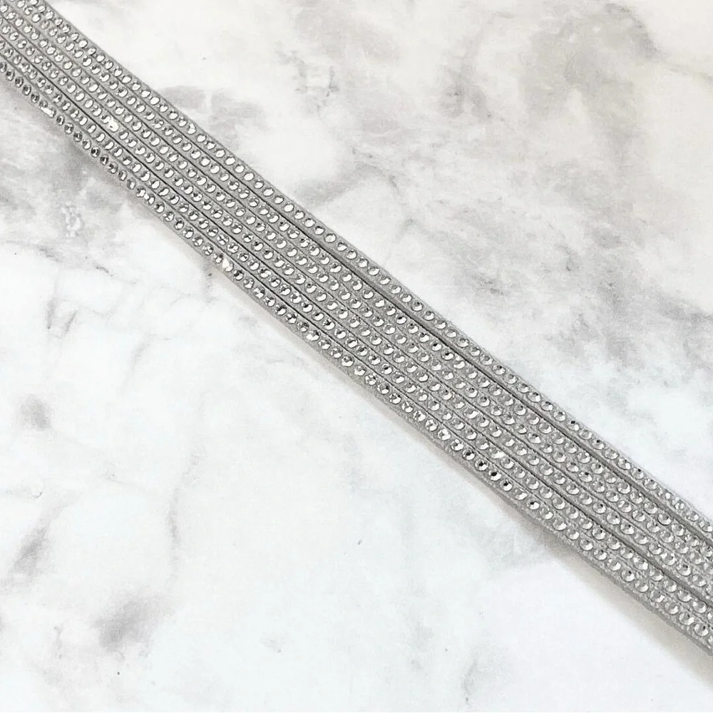 Authentic Swarovski Slake Light Gray Wrap Bracelet ( choker ). RETIRED. BNIB. - Picture 9 of 13